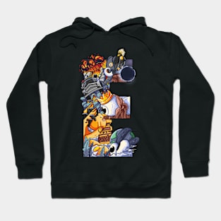 Initial Letter D doodle art Hoodie